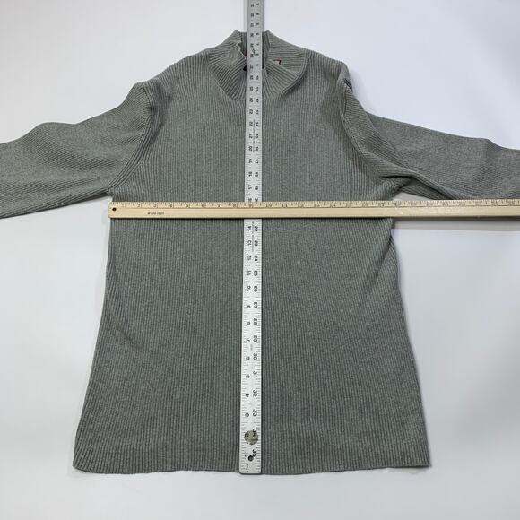 Vintage Ralph Lauren Sweater Mens Extra Large Grey Mock Neck Pullover Polo Jeans - Picture 5 of 8